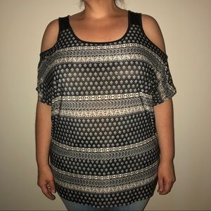 Cold Shoulder Blouse - Bobeau -NWT